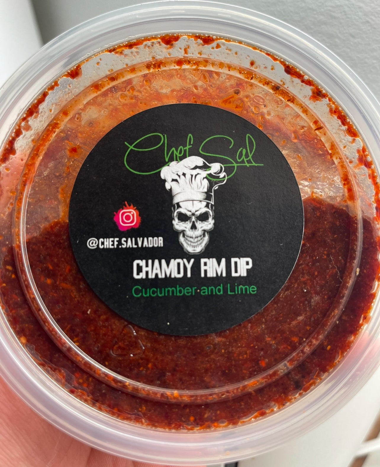 Cucumber and lime chamoy